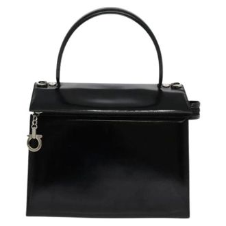 Ferragamo Pre-owned Handbags, female, Black, Size: ONE SIZE Pre-owned Leather Handbag