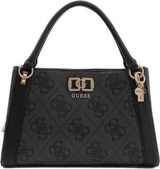 Guess Karnilla Logo Satchel - Dames - Handtassen - Zwart - ONE Size - Tassen