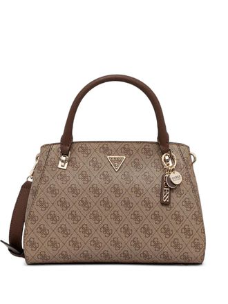 Guess Co Borsa tote con monogramma e ciondolo - Marrone