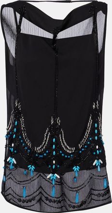 Xu Zhi Beaded jersey top