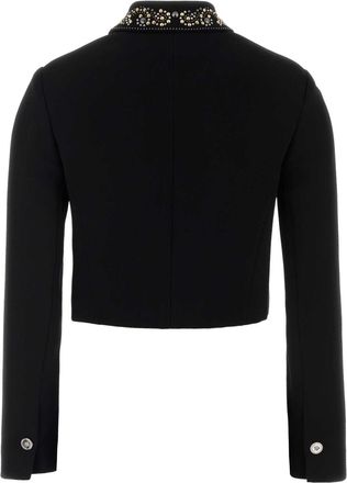 Versace Womens Black Wool Blazer Giacche E Gilet Jacket