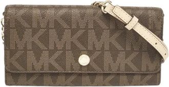Michael Kors Pre-owned Wallet on Chain - Dames - Vintage Schoudertas - Bruin - ONE Size - Vintage
