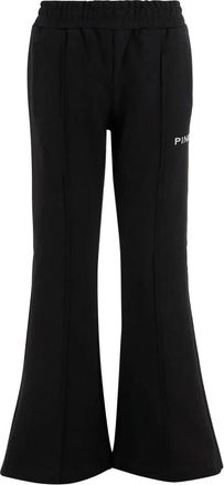 Pinko Rationele Zwarte Broek - Dames - Wijde Broeken - Zwart - S - Broeken