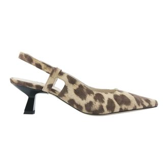 VIA VAI Schoenen, Dames, Veelkleurig, 42 EU, Leer, Suzy Aliya luipaardprint slingbacks