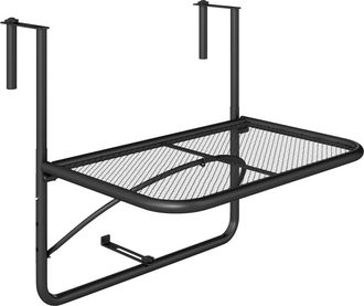 OUTSUNNY Mesa colgante de balc&oacute;n 60x56x50 cm negro