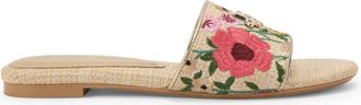 Kurt Geiger Womens Rosetta Sandals - Beige Fabric - Size UK 7