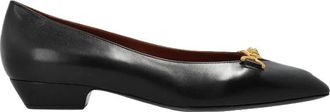 Versace Medusa 95 Pointed-Toe Flat - Dames - Ballerinas - Zwart - 38 1/2 EU - Leer - Schoenen