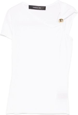 Federica Tosi T-shirt met juweel-detail - Wit
