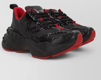 Christian Louboutin low top sneakers mesh panels rubber sole
