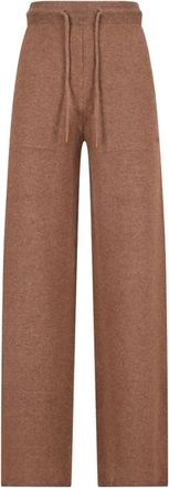 Max Mara Broek met trekkoord en gebreide textuur - Bruin