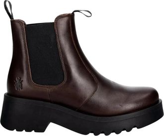 FLY London Medi 789Fly - Dames - Chelseaboots - Bruin - 36 EU - Leer - Schoenen