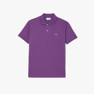 Lacoste Mens Classic-Fit Originals Piqué Polo Shirt in Purple Cotton - Size X-Small