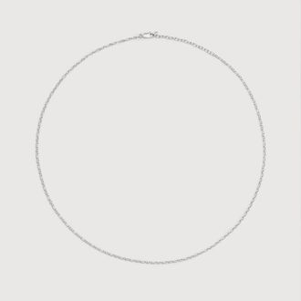 Monica Vinader Sterling Silver Textured Link Chain Necklace 22