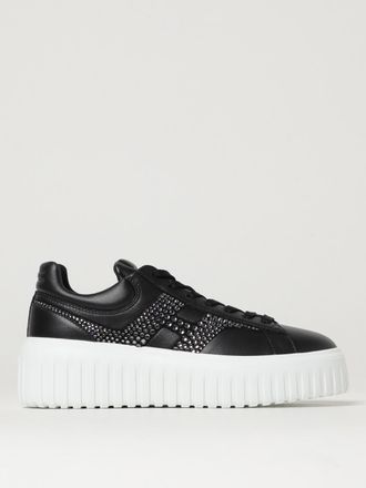 Hogan Sneakers H-Stripes in pelle con strass