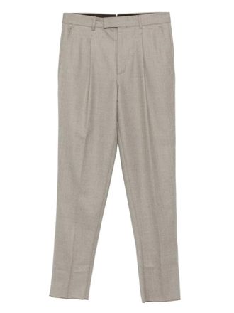 Ermenegildo Zegna press-creased trousers - men - Fabric - 48 - Neutrals
