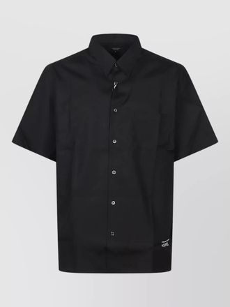 Comme Des Gar&ccedil;ons logo shirt short sleeves button collar pocket