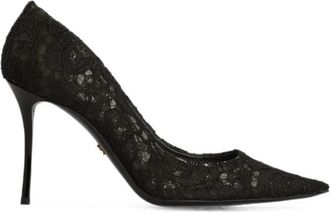 Dolce & Gabbana Lace pumps - Dames - Pumps - Zwart - 39 EU - Katoen - Schoenen