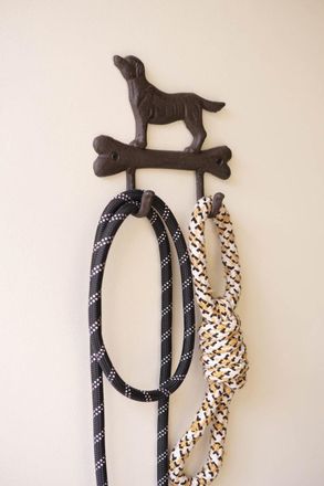 Kalalou Cast Iron Dog With Bone Wall Hook