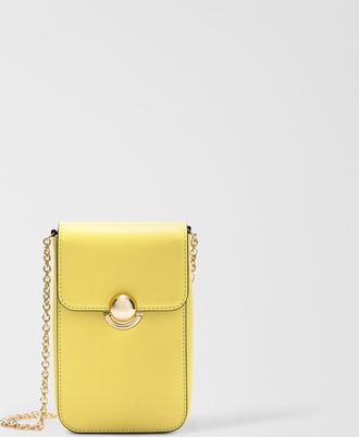 Furla Sfera Portatelefono Verticale M Yellow Giallo Pelle Di Vitello Sidney Donna
