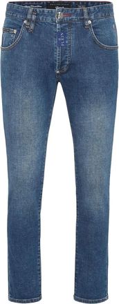 Philipp Plein Jeans con placca logo - Blu
