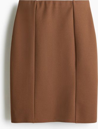 H&M Knielanger Jupe - Beige