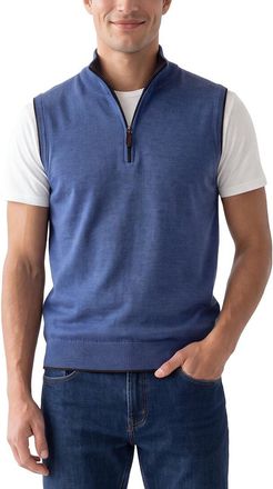 Raffi Merino Wool 1/4-Zip Mock Vest