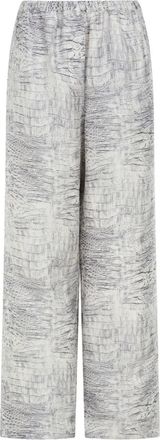 Ferragamo Broek met elastische tailleband en dierenprint - Grijs