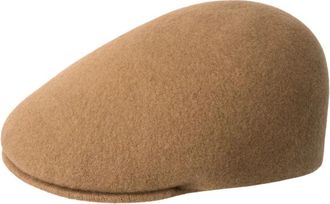 Kangol Bruine Wollen Blend Ergonomische Pet - Dames - Hoeden - Bruin - L - Wol - Accessoires