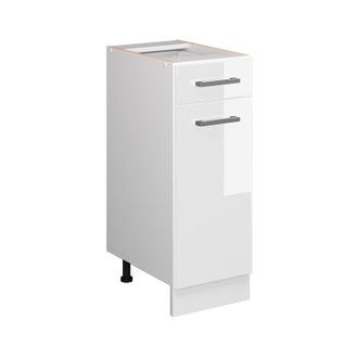 Vicco Mobiletto base per cucina R-Line, Bianco lucido, 30 cm senza piano di lavoro Vicco