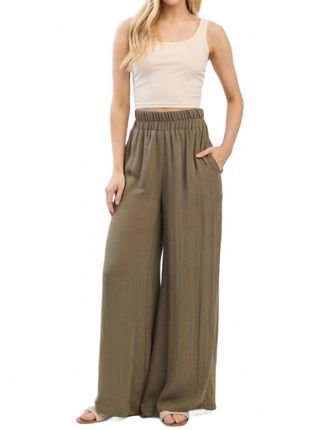 Final Touch Keyla Pants In Dusty Olive