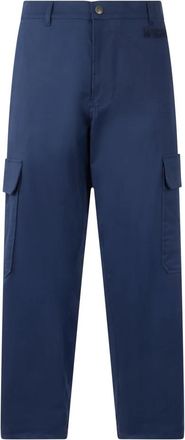 Moschino Rechte broek - Heren - Straight fit broeken - Blauw - M - Katoen - Broeken