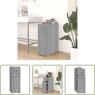 vidaXL vidaXL Armadio per generi alimentari - Mobile Farmacia Grigio Sonoma 20x45,5x60 cm Legno Multistrato