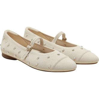 Vivaia Almond-Toe Mary-Jane AdaptAll in Cream Ivory Pearls at Nordstrom, Size 8.5