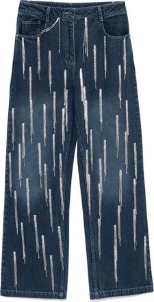 Patrizia Pepe Jeans con strass - Blu