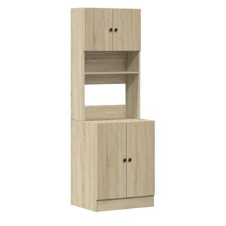 Berkfield Home Kitchen Cabinet Sonoma Oak 60x50x180 cm Engineered Wood in Tan | Size: 60 x 50 x 180 cm