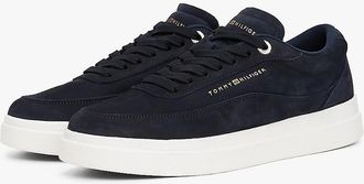 Tommy Hilfiger Womens Nubuck Leather Platform Court Sneaker - Space Blue - US 8.5 / EU 39