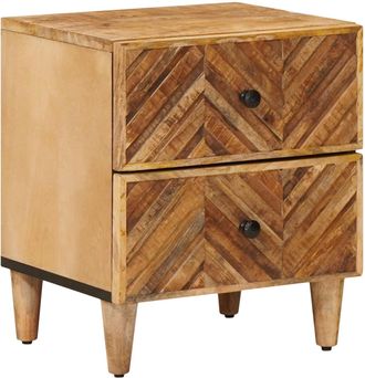 vidaXL Mesita De Noche Marr&oacute;n 40 X 33 X 46 Cm Madera De Mango Maciza Vidaxl