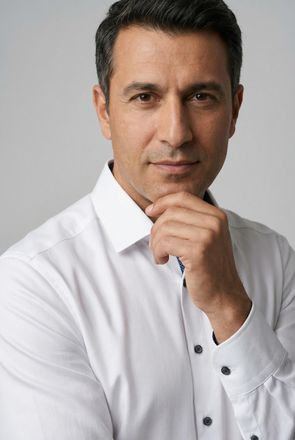 Olymp Businesshemd OLYMP No. Six super slim, Herren, Gr. 36, N-Gr, bunt (wei&szlig;, blau, kontrastfarbene details), Web, Obermaterial: 97% Baumwolle, 3% Elastole