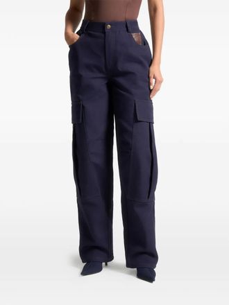 Mani&egrave;re De Voir cargo-pocket drill trousers - Blue