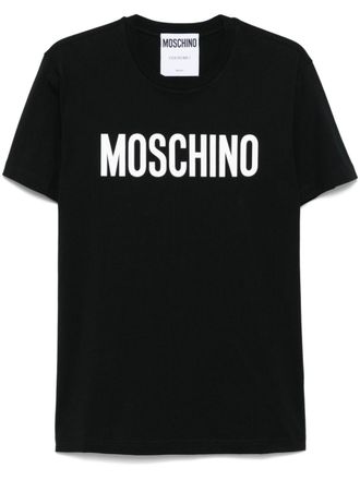 Moschino T-shirt met logoprint - Zwart