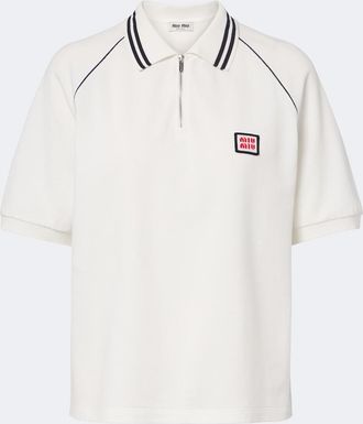 Miu Miu Cotton piqu&eacute; polo shirt