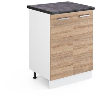 Vicco Mueble Bajo De Cocina R-line, Sonoma, 60 Cm, Et Antracita