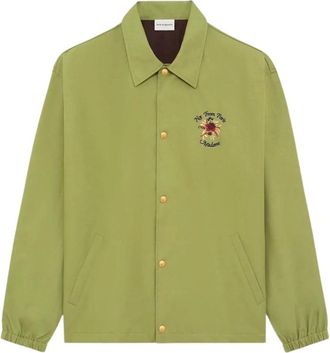 Dr&ocirc;le de Monsieur Veste Slogan Rose - Heren - Zomerjassen - Groen - L - Jassen