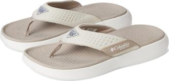 Columbia Boatside Flip Lea PFG Womens Sandals Crushed Clay/Dark Stone : 12 B - Medium, Rubber