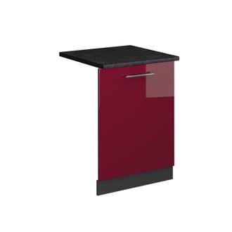 Vicco Panel Frontal Del Lavavajillas Fame-line, Rojo Burdeos Alto Brillo, 60 Cm, Et Antracita Vicco