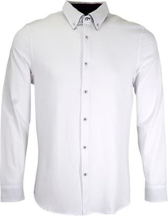 Lords of Harlech Sawyer Knit Button-Up Shirt in White at Nordstrom, Size Xx-Large