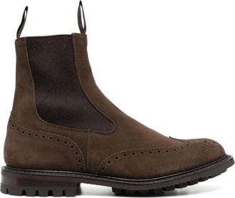 Trickers Flint Castorino Commando Zool - Heren - Chelseaboots - Bruin - 41 EU - Schoenen