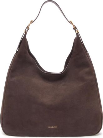 Michael Kors Shoulder Bags, female, Brown, Size: ONE SIZE Nolita Large Nubuck Hobo Shoulder Bag