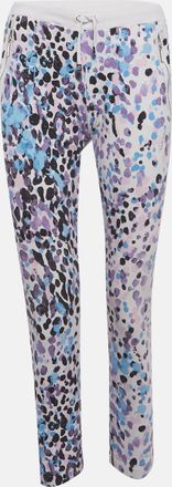 Roberto Cavalli White Printed Cotton Capri Pants