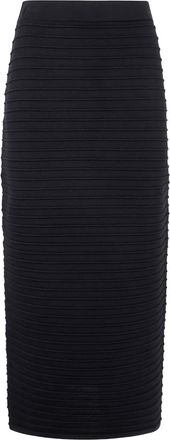 Liviana Conti Jersey midi-rok - Zwart